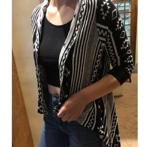 Black and white cardigan